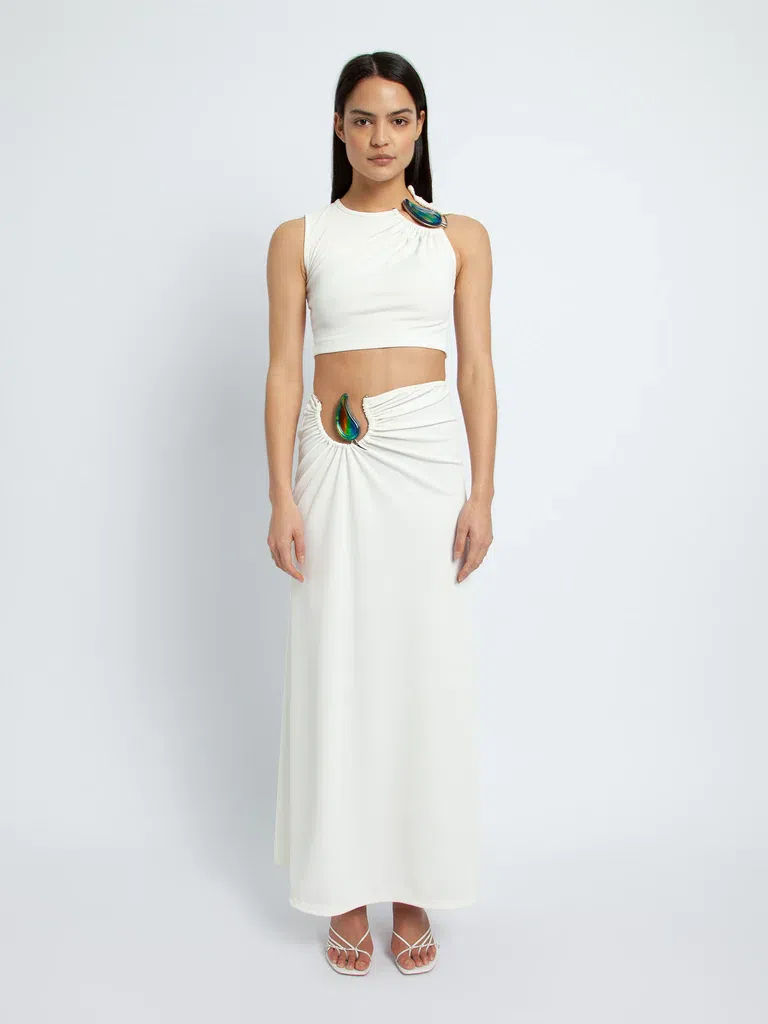 Arcina Ori Rosa Mini Dress Ivory Size 6 | The Volte