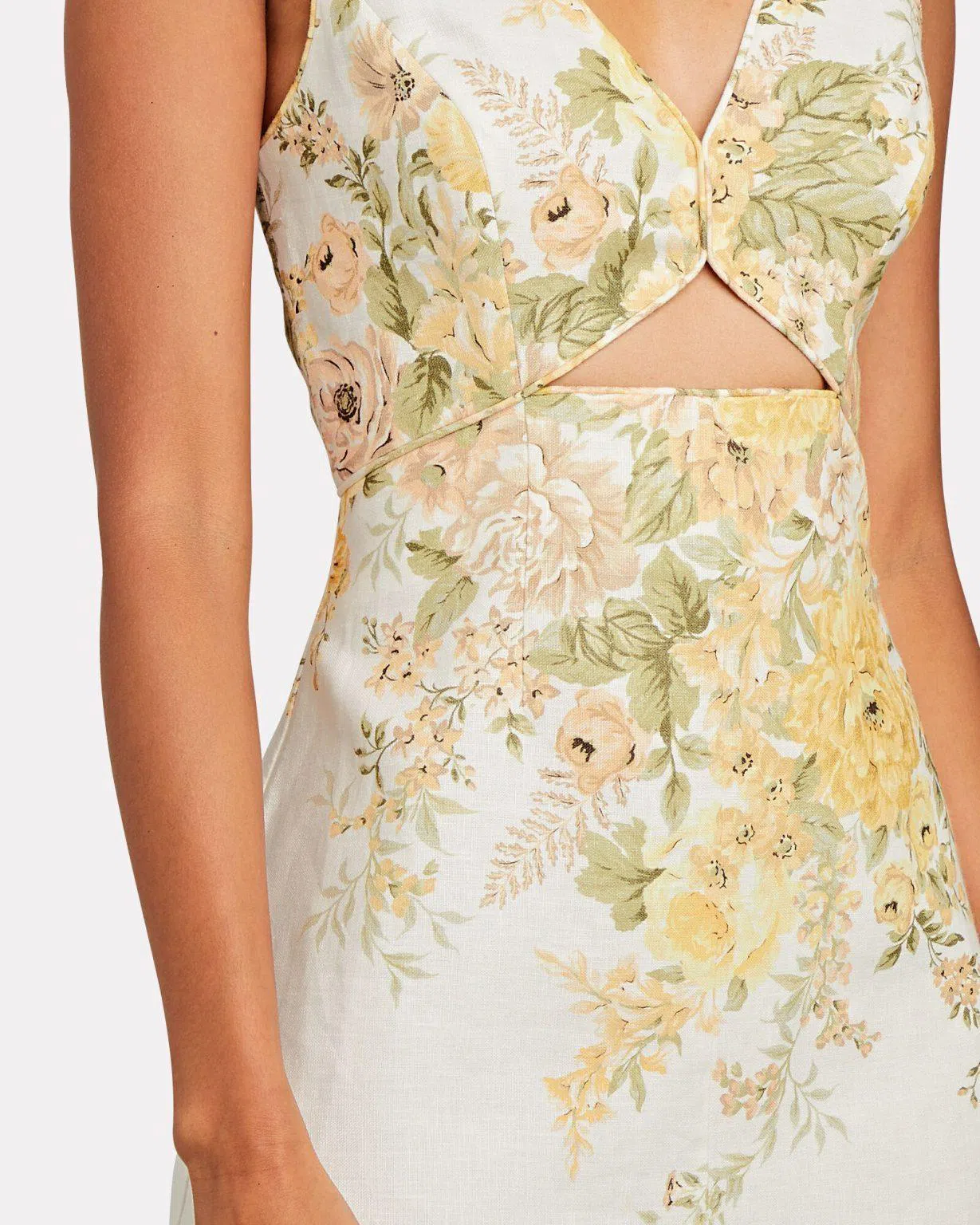 white christmas dresses Rialto Floral Chiffon Maxi Dress- Women's Designer Luxury Dresses