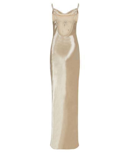 gold slip dress maxi