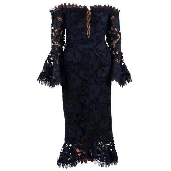 Nicholas Botanical Lace Cocktail Dress Black Size 6 | The Volte Nicholas Botanical Lace Cocktail Dress Black Size 6 | The Volte