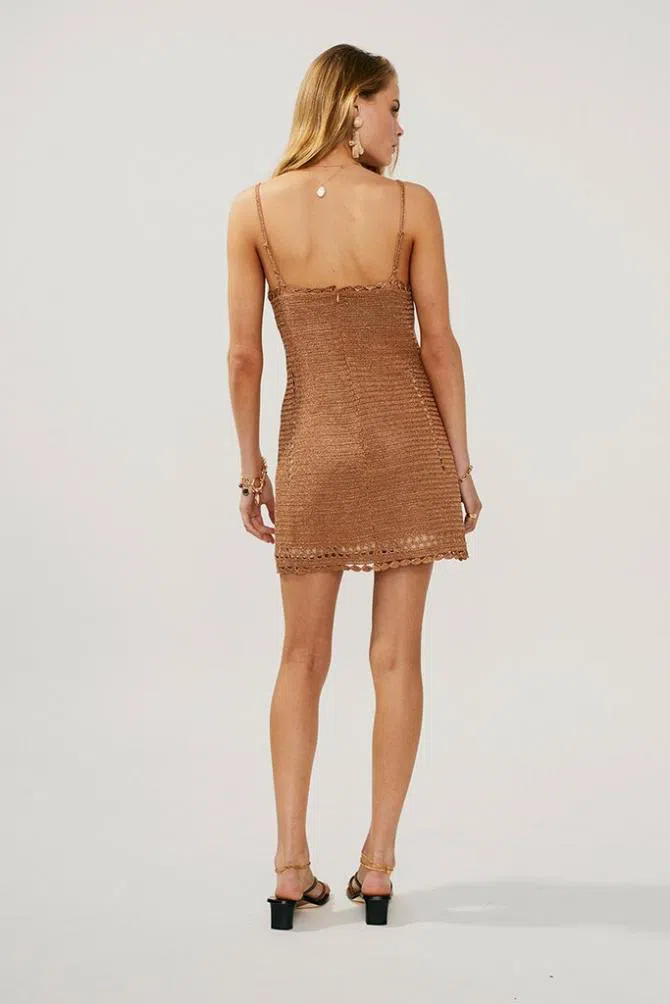 Shona Joy La Lune Bias Slip Dress in Dessert Rose Size 6 | The Volte