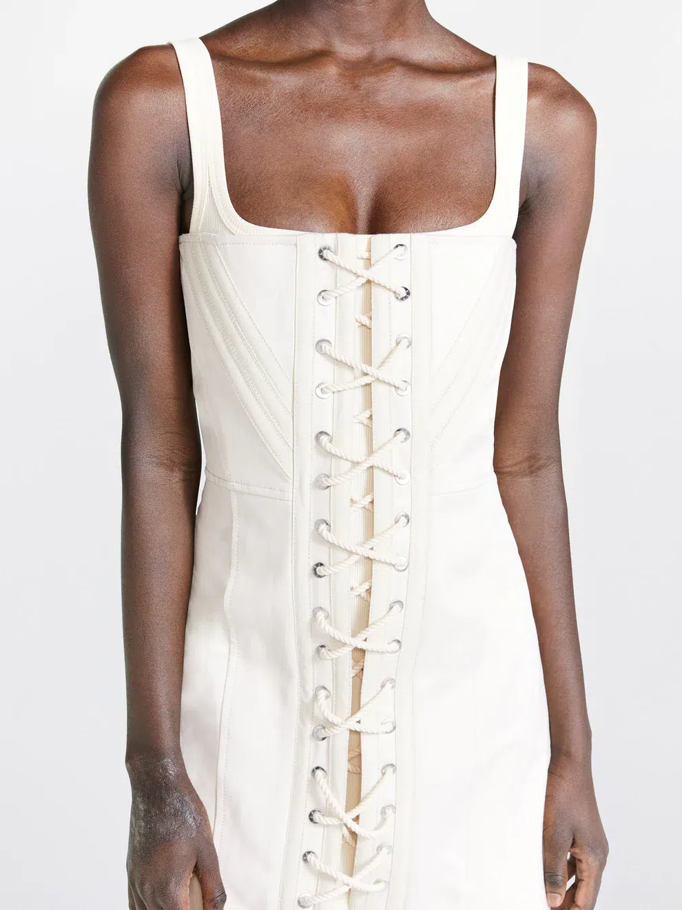 white christmas dresses Dion Lee Denim Inverse Utility Corset (For Hire) – EKOLUV main image 0