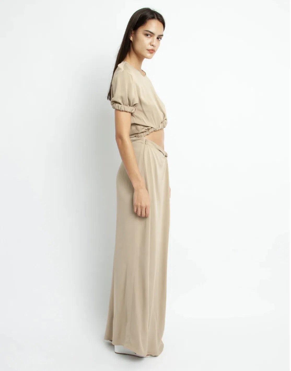 Dissh Sienna Knit Midi Dress Stone Size S / AU 8 | The Volte Dissh Sienna Knit Midi Dress Stone Size S / AU 8 | The Volte