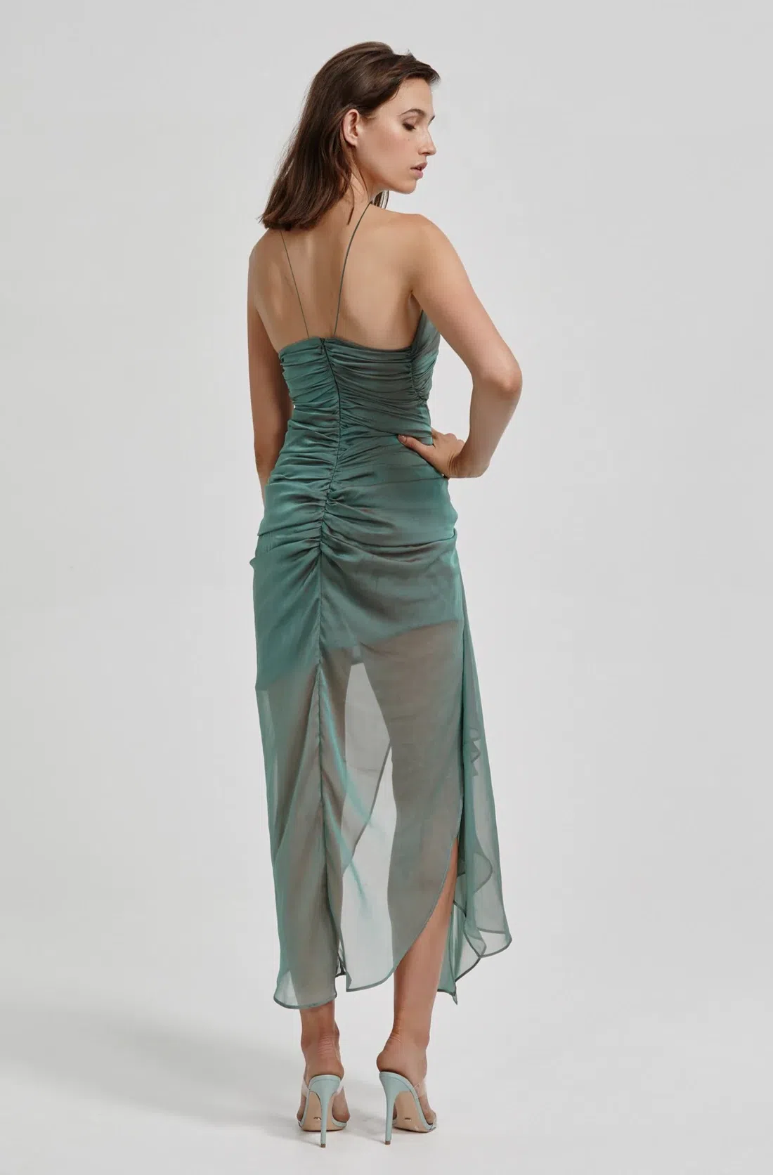 maygel coronel green dress Maygel Coronel - Calice Cutout Midi Dress main image 0