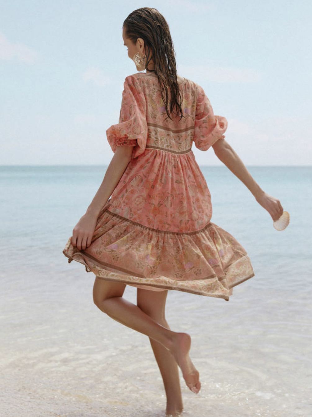 Spell & The Gypsy Seashell Boho Mini Dress Size 6