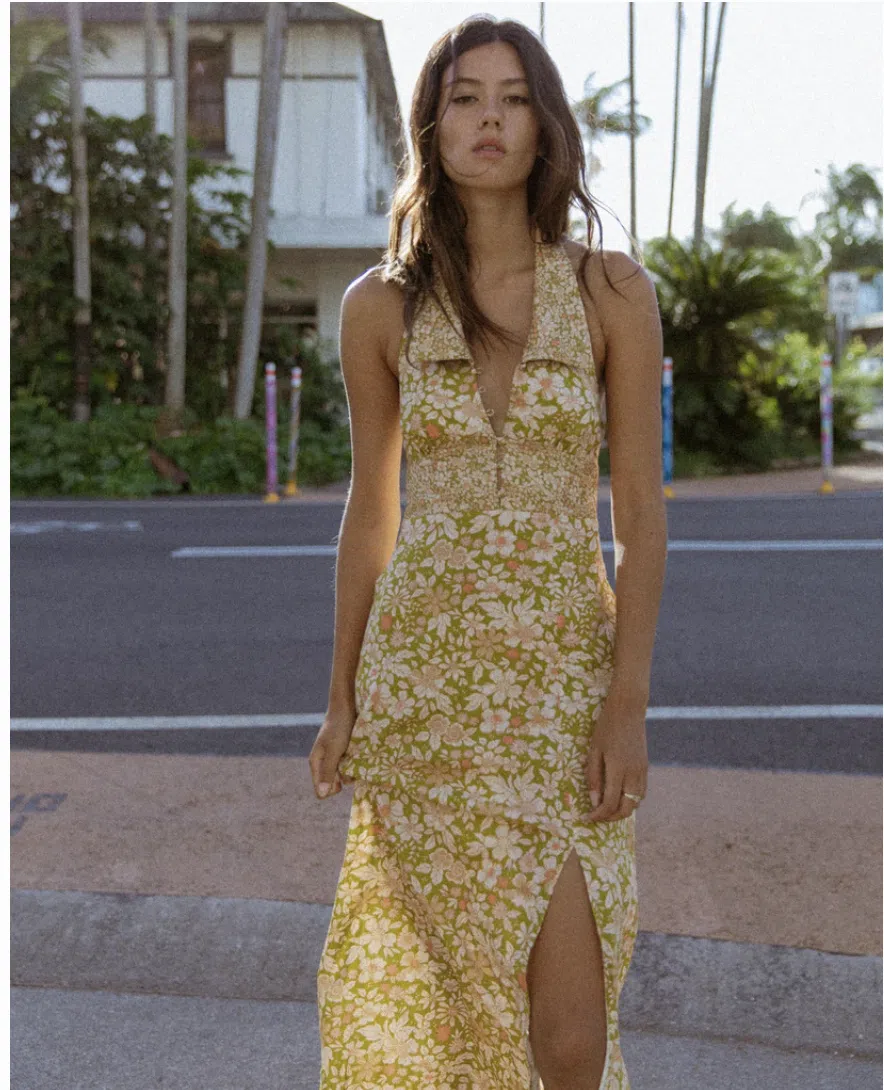 Golden Brown The Label Moneypenny Dress Bloom Yellow Size AU 6 | The Volte Golden Brown The Label Moneypenny Dress Bloom Yellow Size AU 6 | The Volte