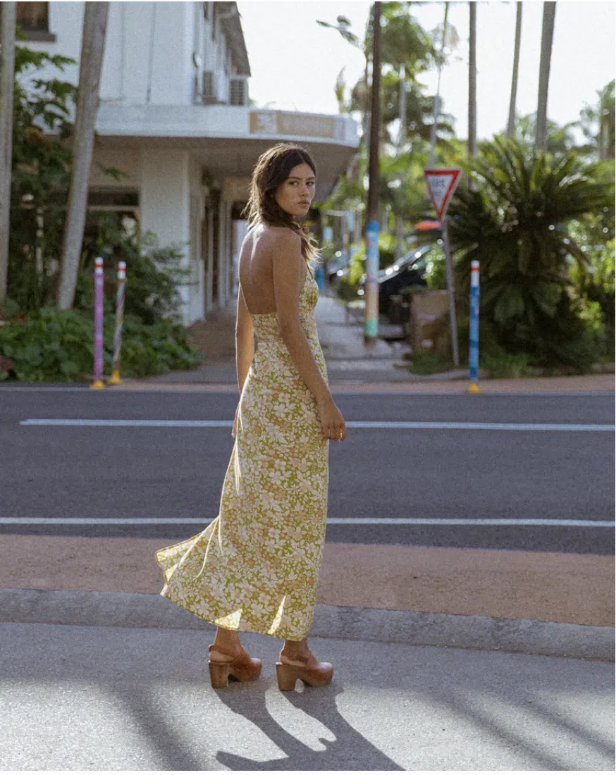 golden brown the label dress Redwood Dress ~ Charcoal – Golden Brown The Label main image 1