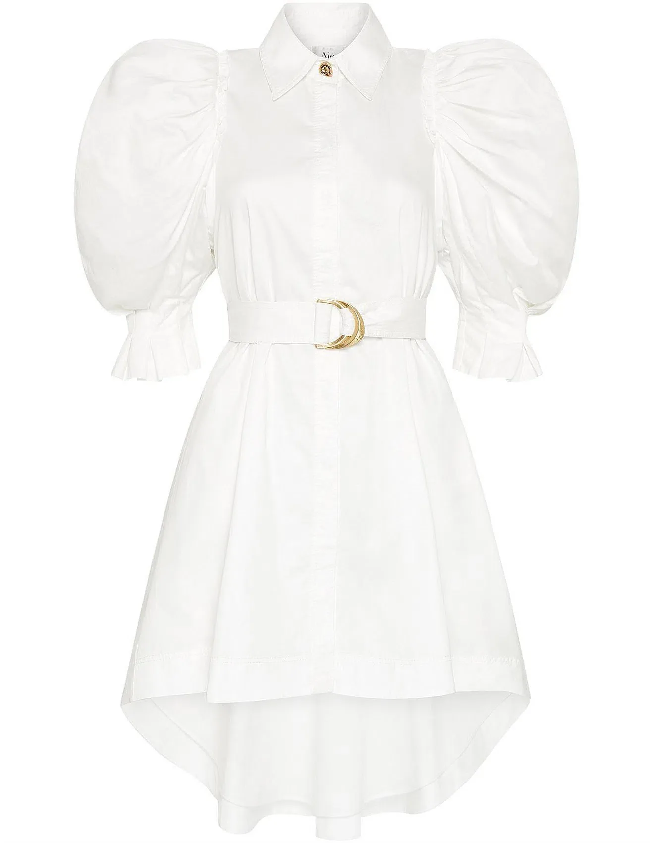 aje eucalypt puff sleeve shirt dress Aje Eucalypt Puff Sleeve Shirt Dress White Size 8
