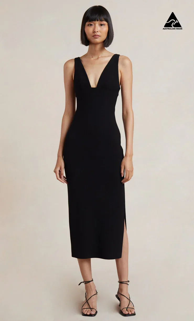black 9 drawer bedroom dresser BEC + BRIDGE Elvie Halter Midi Dress – Danielle Louise Fashion