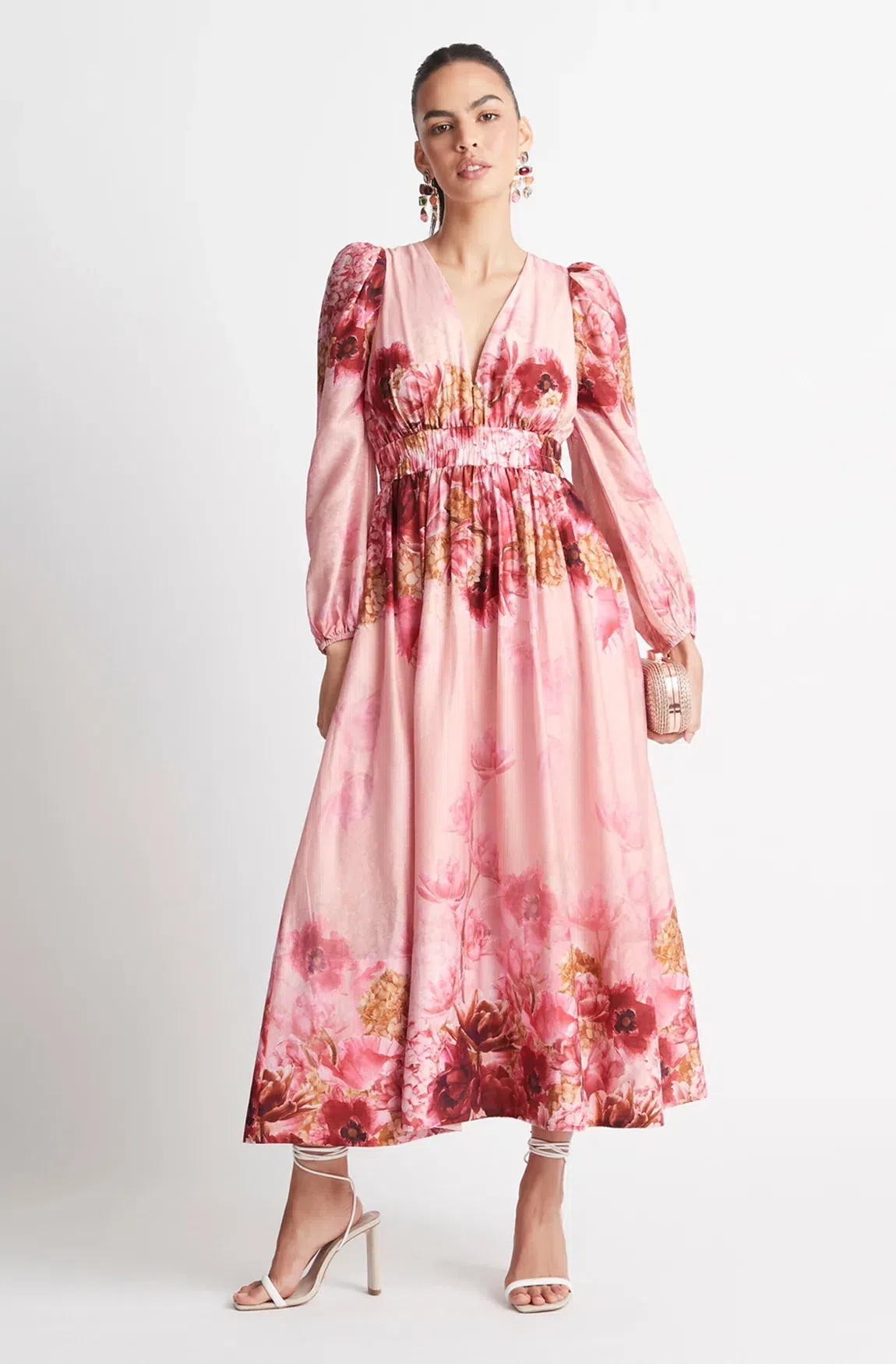 Sheike Swan Lake Dress Pink Floral Print Size 6 | The Volte