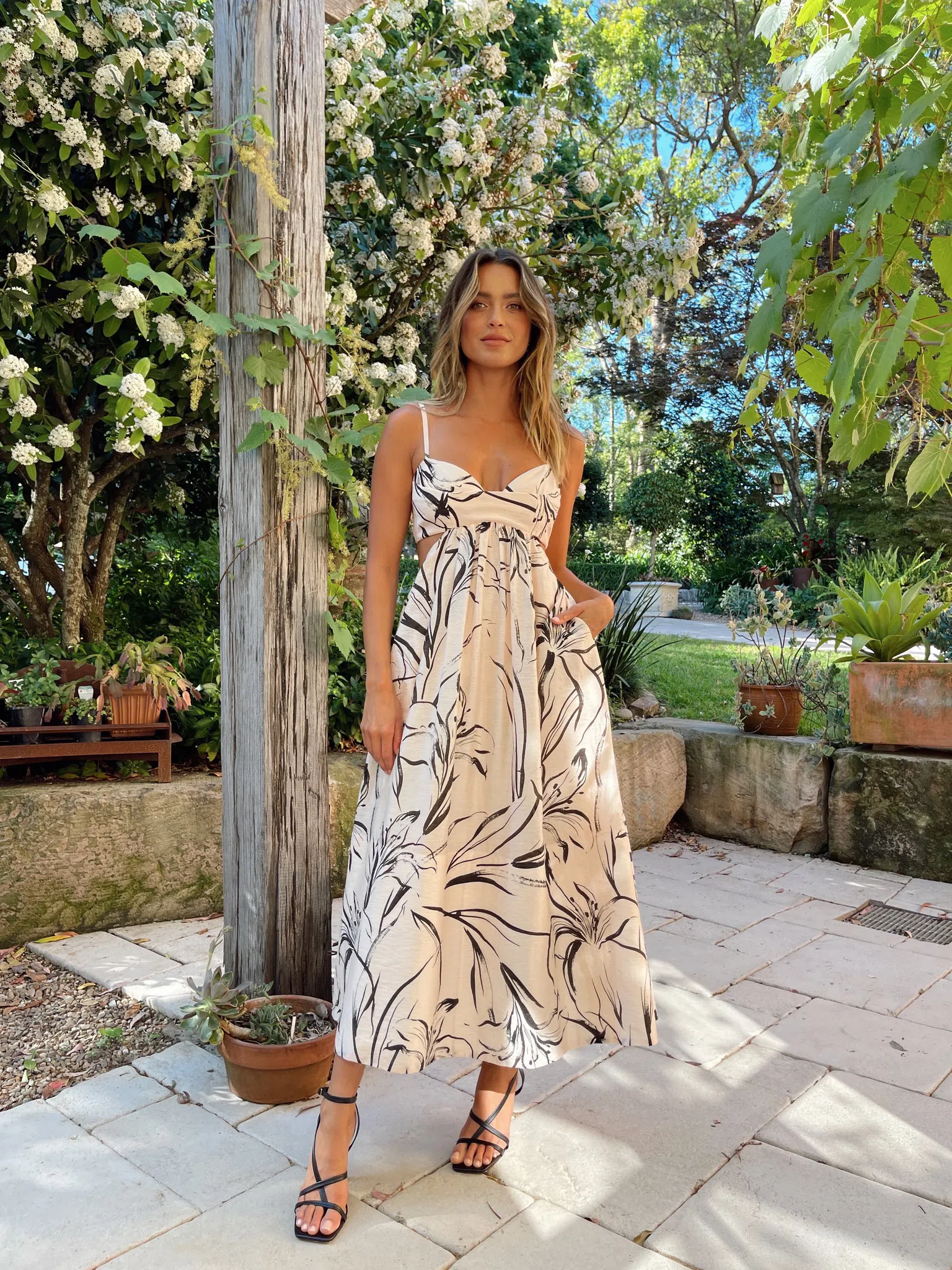 Sheike Brushed Lily Midi Dress Print Size The Volte