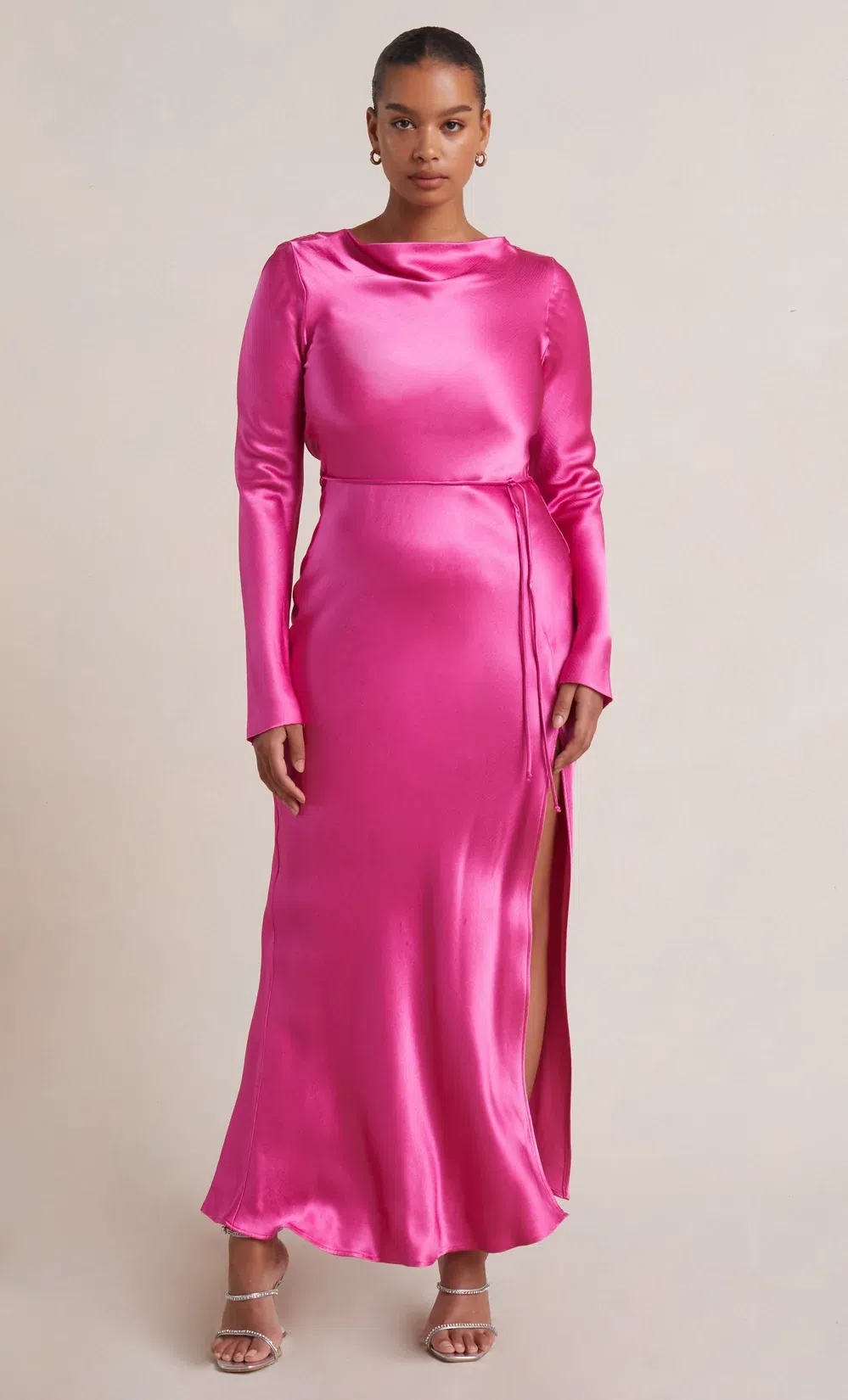 Bec & Bridge Moon Dance Long Sleeve Maxi Dress Deep Pink Size XL / Au