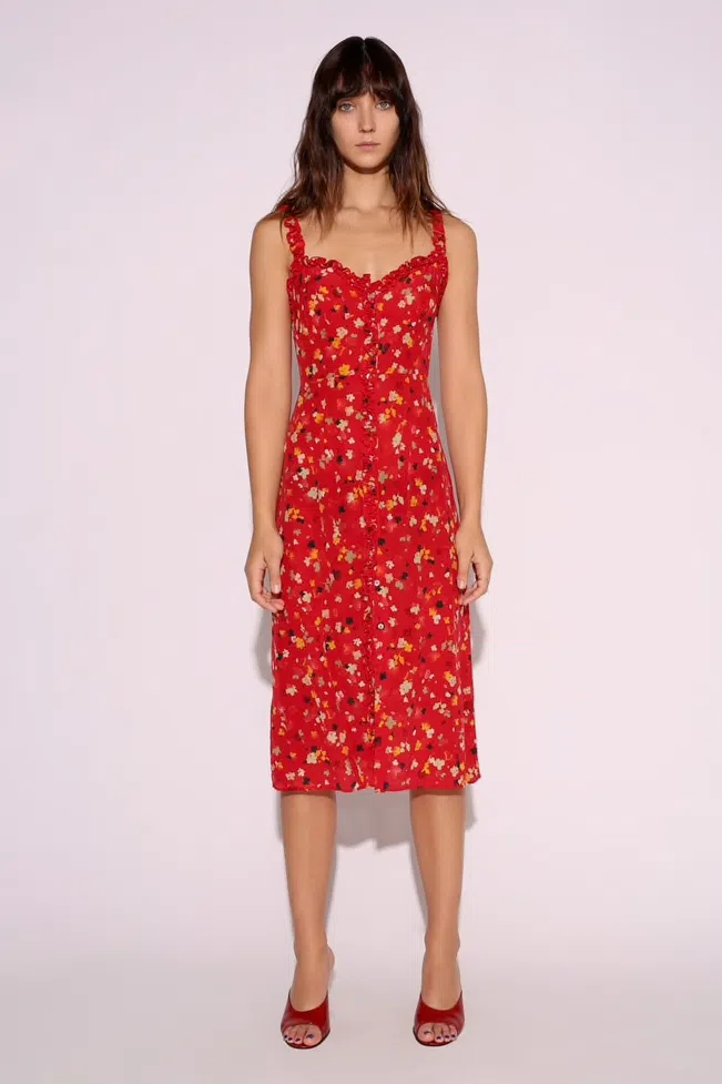 MISHA Sapphire Sequin Mini Dress Red Size 4 | The Volte
