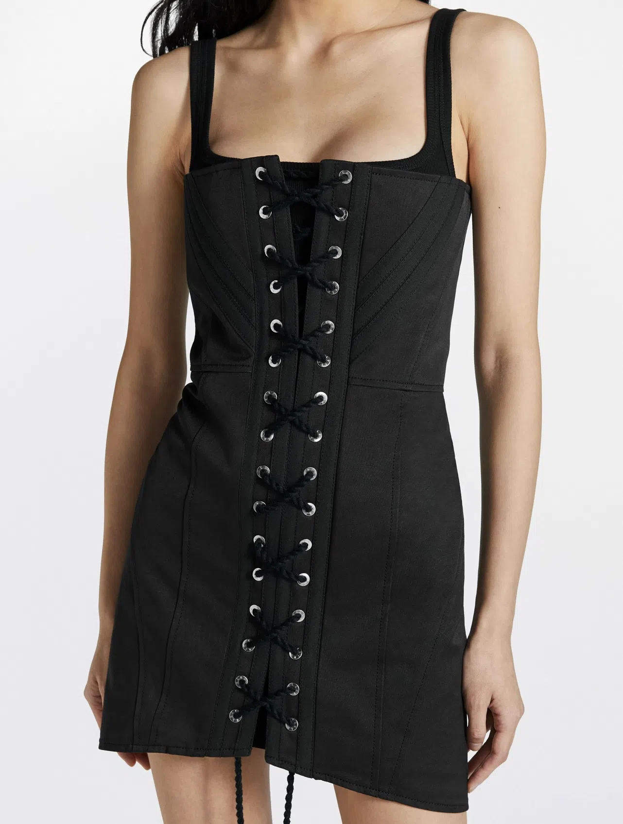Dion Lee Laced Utility Corset Dress Black Size 8 / S | The Volte