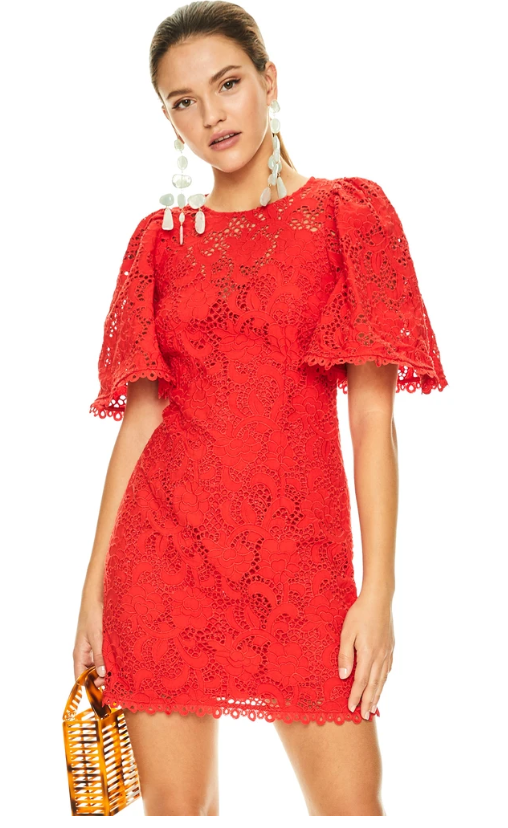floral embroidered dobby mesh flutter sleeve maxi dress Wholesale Flutter Sleeve Embroidered Maxi Dress – City Goddess
