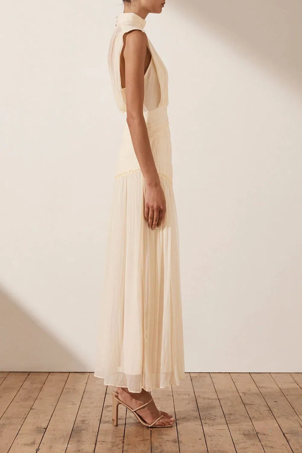 Shona Joy Clemence High Neck Dress Cream Size 12 | The Volte Shona Joy Clemence High Neck Dress Cream Size 12 | The Volte