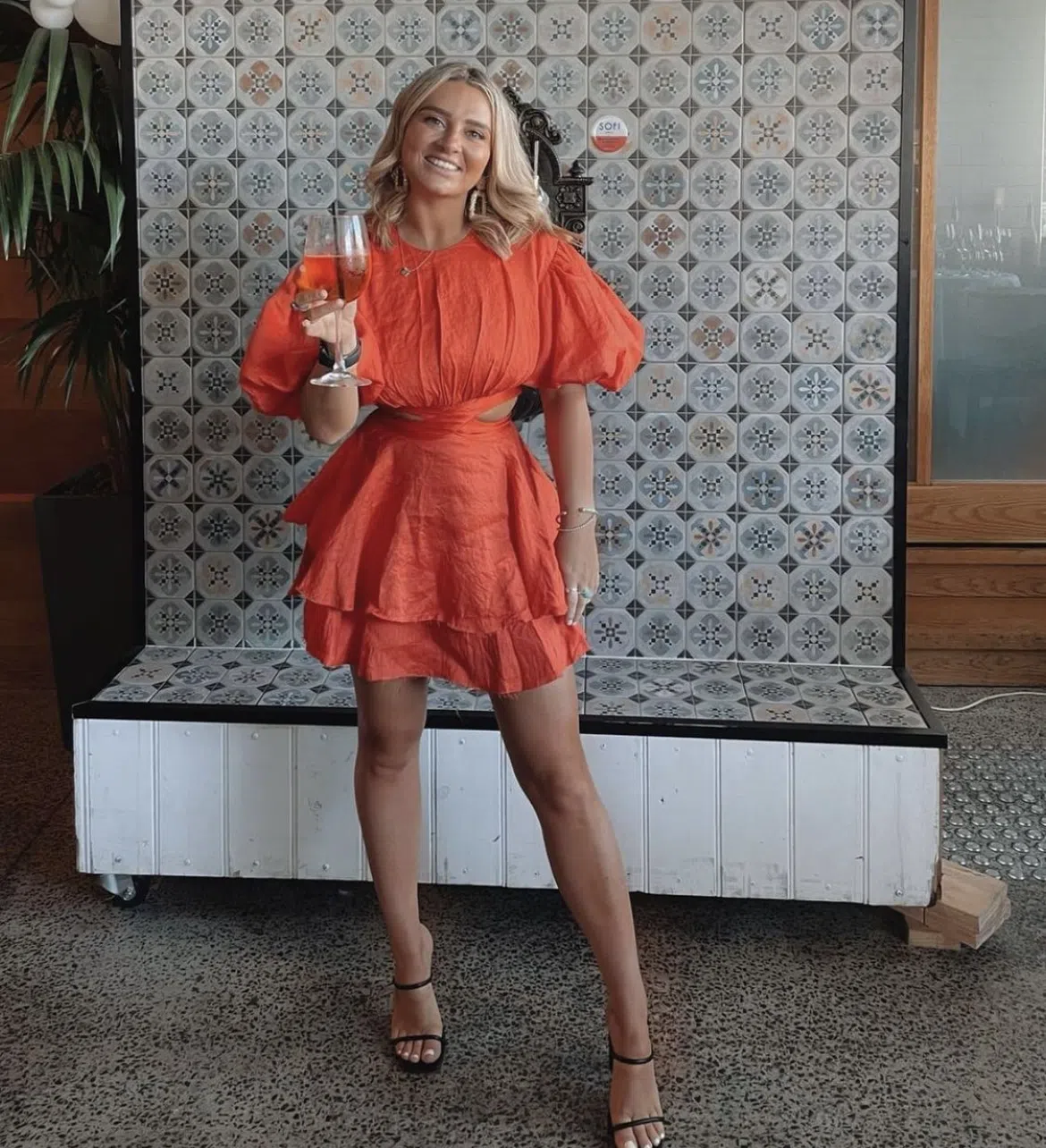 Aje Gracious Mini Dress Saffron Orange Size 6 | The Volte