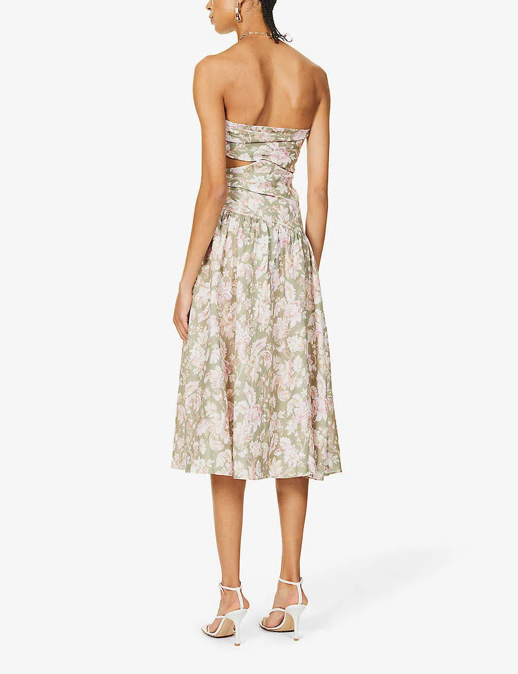 Zimmermann Lyre Linen Floral Dress Size 1/ Au 10 | The Volte