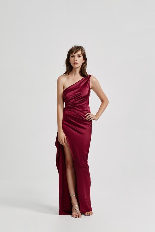 zimmermann burgundy silk dress Wanderlust cutout silk maxi dress in burgundy - Zimmermann