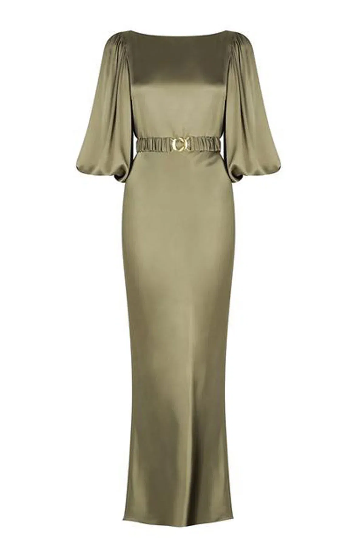 knee length dresses for ladies La Lune Balloon Sleeve Midi Dress with Belt | Cream | Dresses