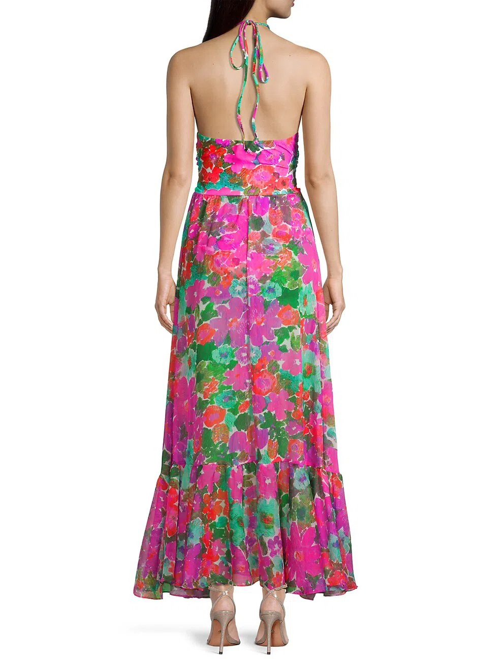 Zimmermann Tiggy Halter Long Dress Print | Size 0 | The Volte