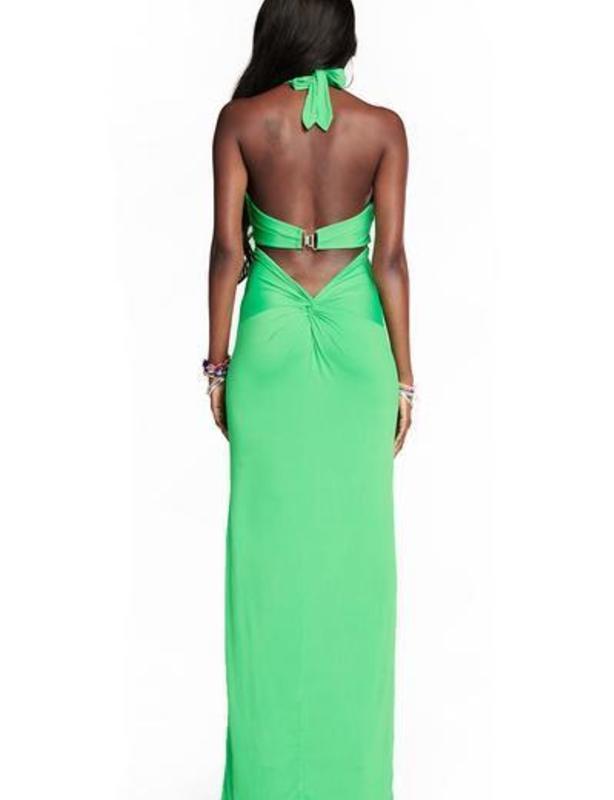 Paris Georgia Remmy Off The Shoulder Dress Green Size 8 | The Volte