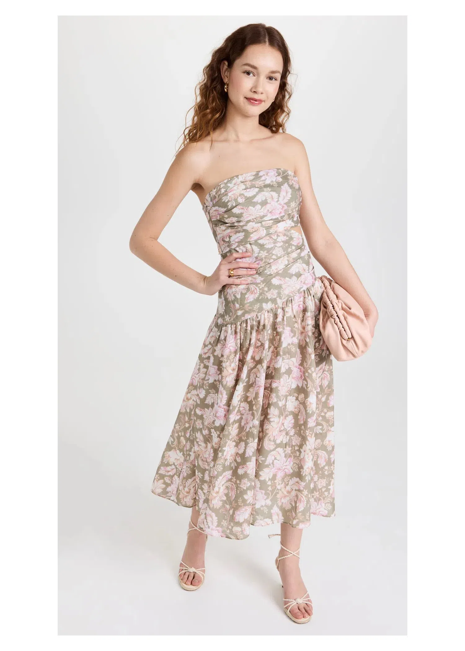 Zimmermann Lyre Wrap Tie Side Midi Dress Floral Size 1 / Au 10 | The Volte Zimmermann Lyre Wrap Tie Side Midi Dress Floral Size 1 / Au 10 | The Volte