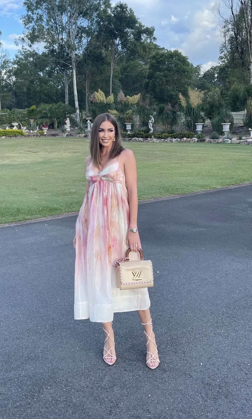 Zimmermann Dancer Empire Line Midi Dress Pink Size 8 | The Volte