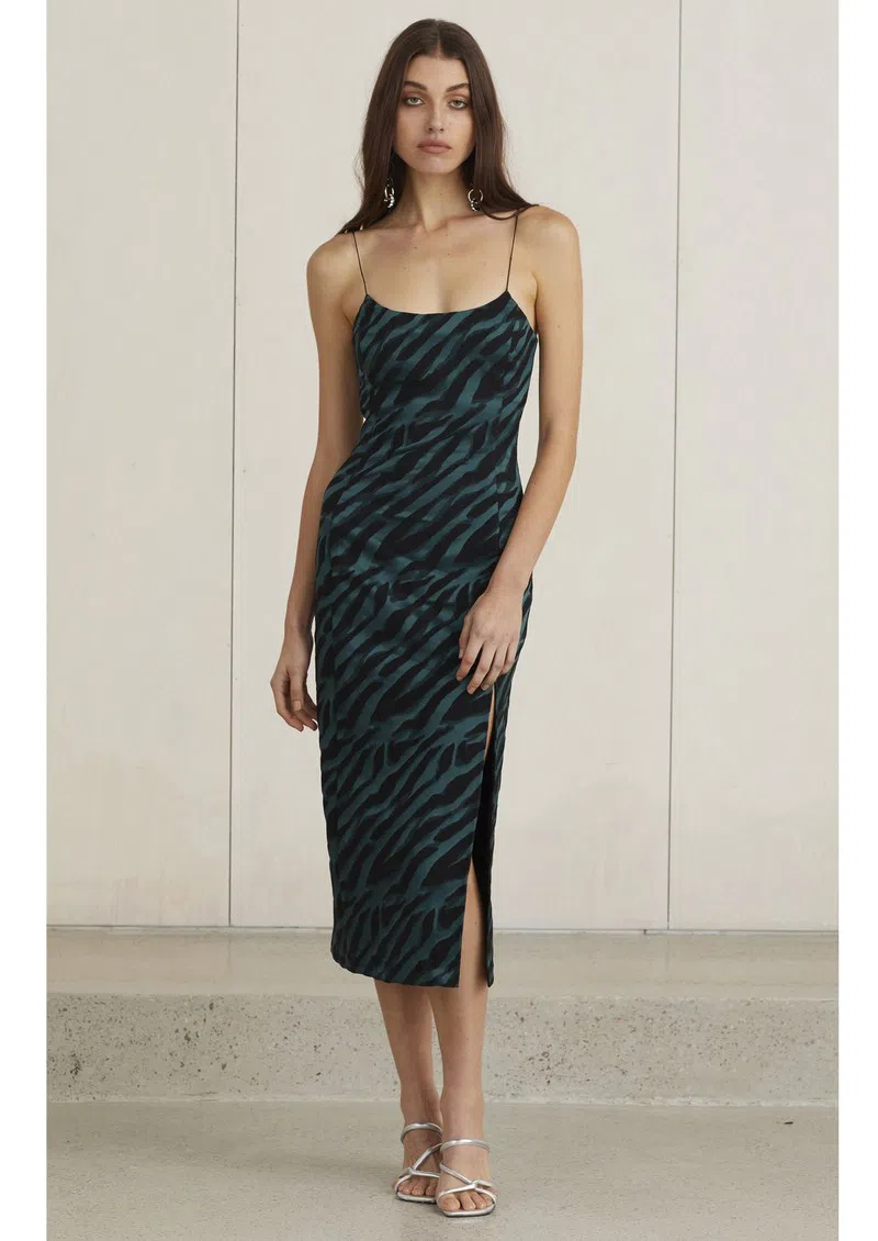 knee length dresses for ladies BEC + BRIDGE JOELLE MIDI DRESS - BUBBLE GUM