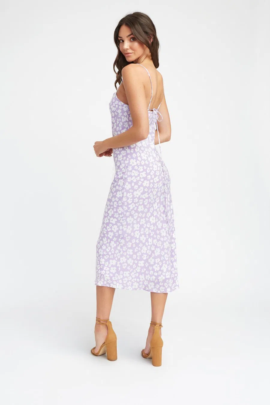 Kookai Fleur Slip Midi Dress Lilac/Floral Size The Volte - Main Image