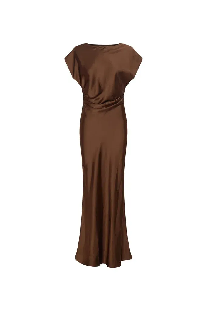 camilla and marc brown dress CAMILLA AND MARC | Fleur Gathered Dress | Rust / 10 | Clothing