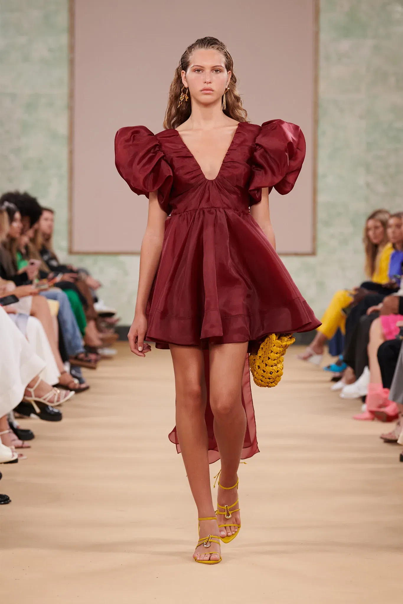 Aje Gretta Organza Mini Dress Burgundy Size 8 | The Volte Aje Gretta Organza Mini Dress Burgundy Size 8 | The Volte