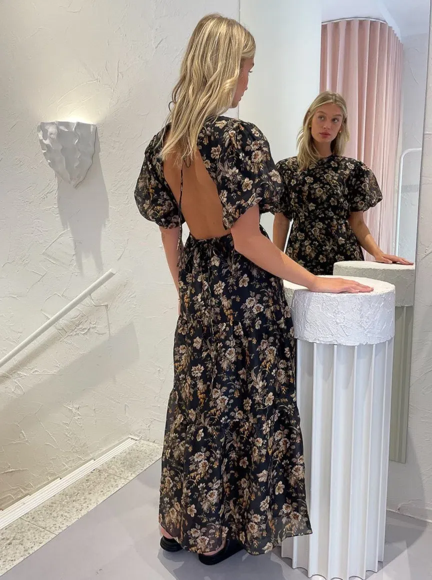 Sir the Label Amerie Open-back Midi Dress Floral Size 2/Au 10
