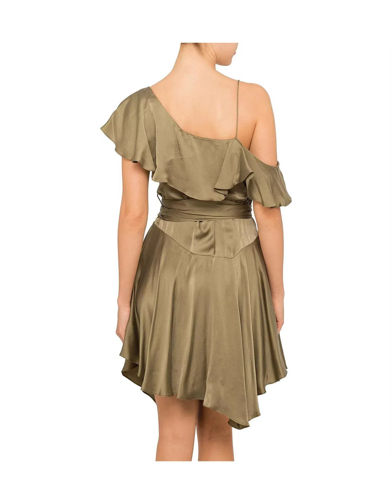 knee length dresses for ladies Leandra Knit Midi Dress | Metallic Khaki main image 1