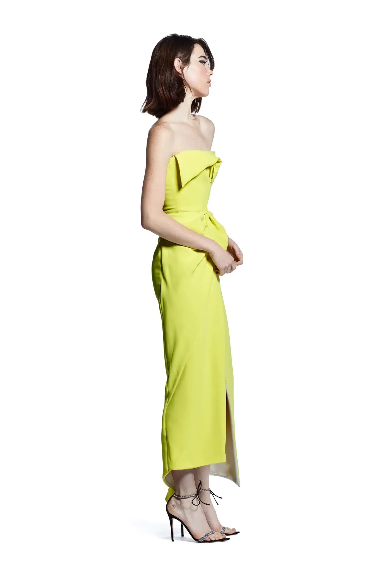 tea length dresses with sleeves for wedding guest Elegant Bateau Neck A-Line Mother of the Bride Dress – Tea-Length 3/4 Sleeve Wedding Guest Dress for Women green / Custom size main image 1