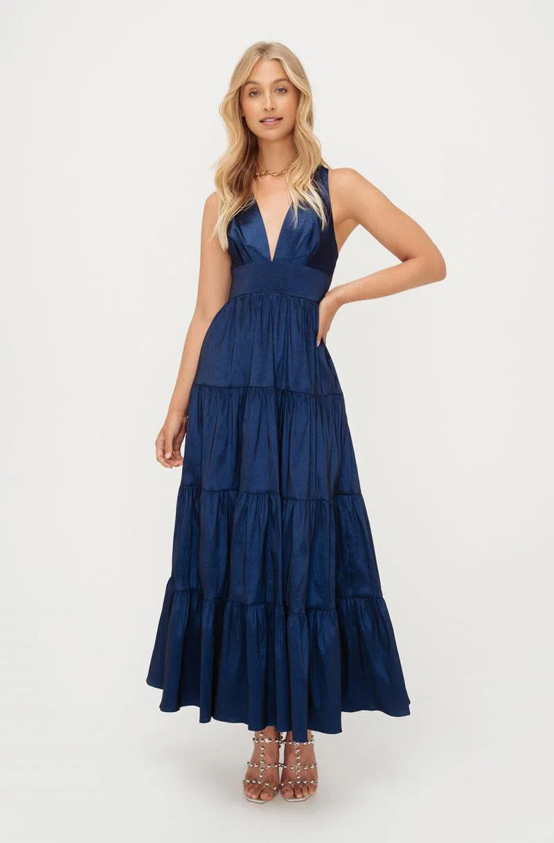 Sheike Galleria Maxi Dress Navy Blue Size The Volte