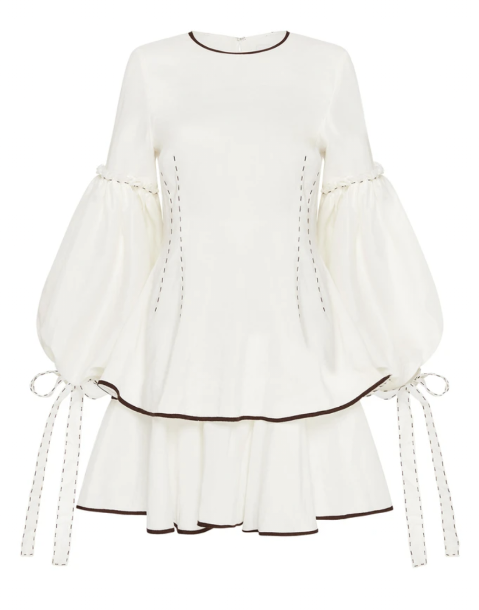 aje gracious tiered mini dress Aje Gracious Tiered Mini Dress White Size 10