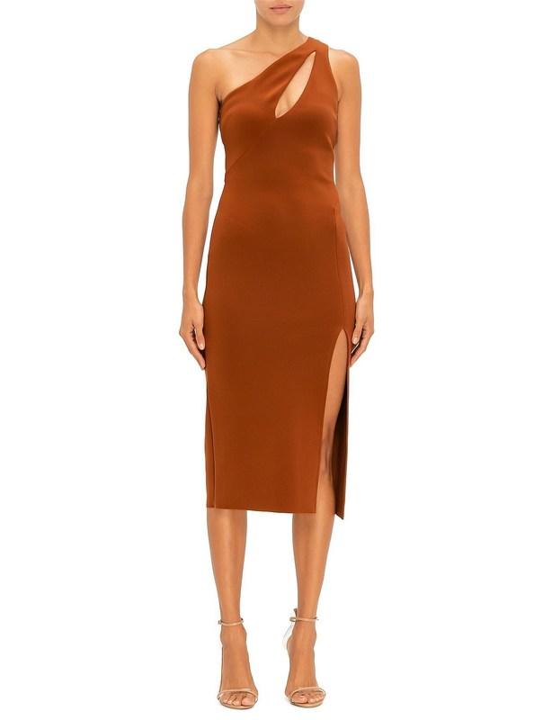Bec & Bridge Emerald Avenue Asym Midi Dress Copper Size 8 | The Volte