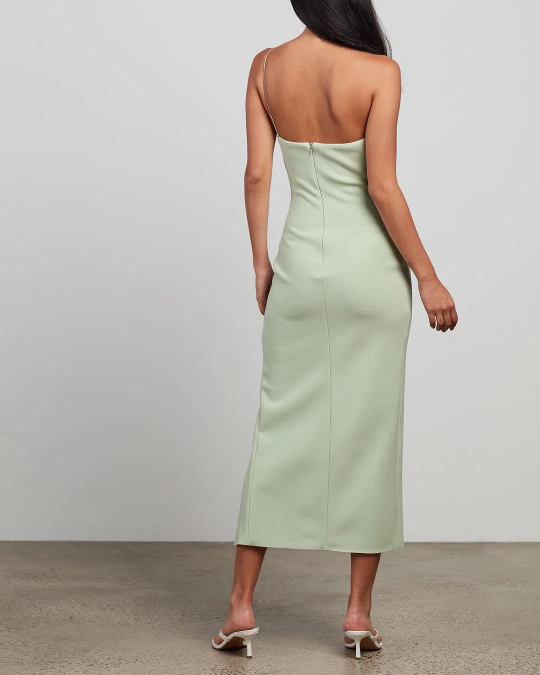 Bec & Bridge Fleur Asymmetric Midi Dress Avocado Size 8 | The Volte