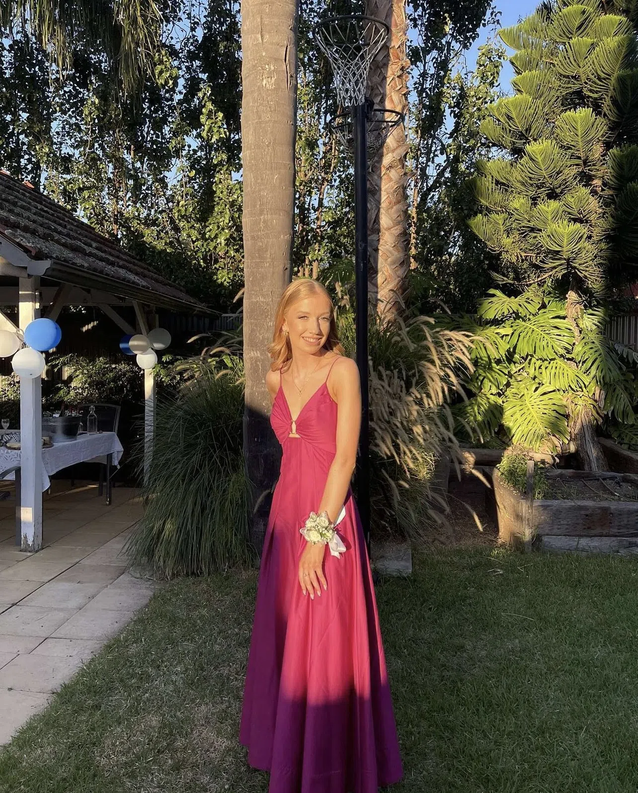 Aje Solstice Strappy Ring Midi Dress Fuschia Pink Size AU 6 | The Volte