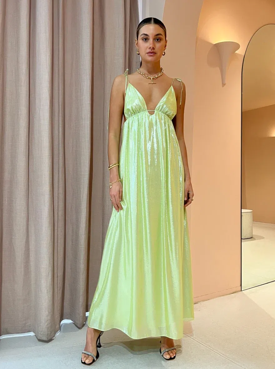 Cartell Neon Heart Manning Cartell Featherweight Mini Dress Green