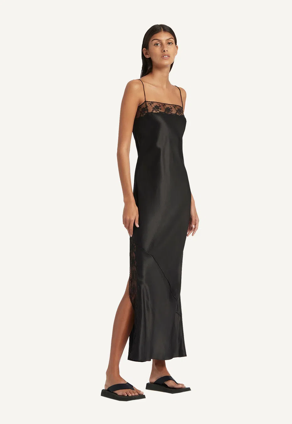 Sir the Label Willa Bias Midi Dress Black Size AU 10 | The Volte Sir the Label Willa Bias Midi Dress Black Size AU 10 | The Volte
