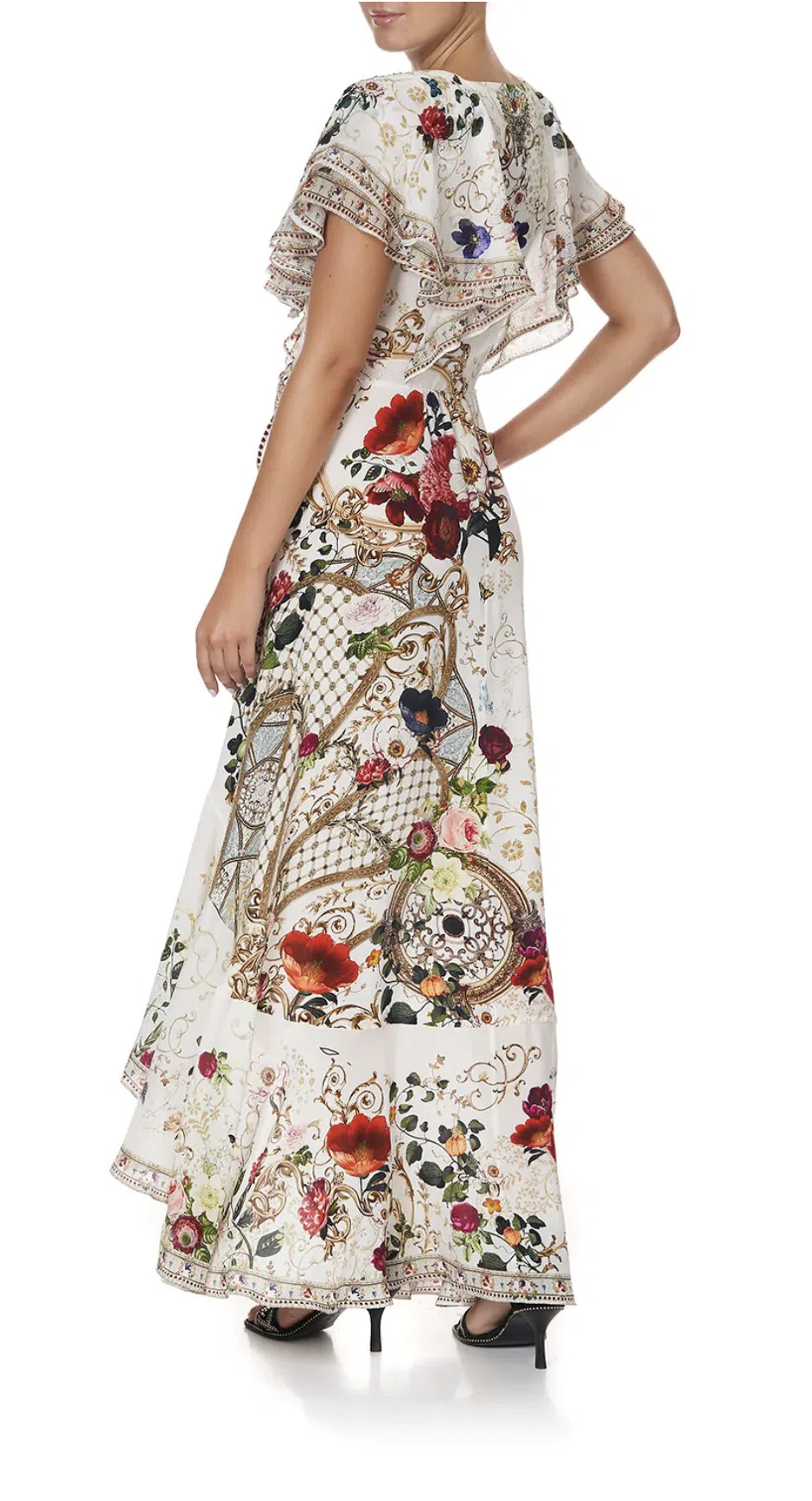 Camilla Frill Sleeve Long Dress in Fairy Godmother Print Size 8 | The Volte Camilla Frill Sleeve Long Dress in Fairy Godmother Print Size 8 | The Volte