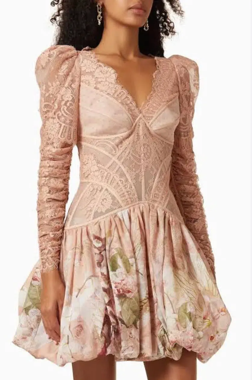 zimmermann dancer lace mini dress Zimmermann | Dresses | Zimmermann Dancer Floral Puff Sleeve Mini Dress Size  Small Worn Once