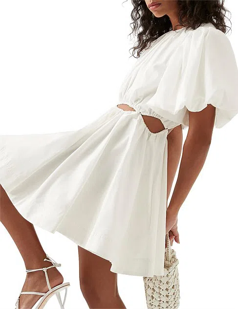 Aje Henriette Cut Out Mini Dress White Size 8 | The Volte