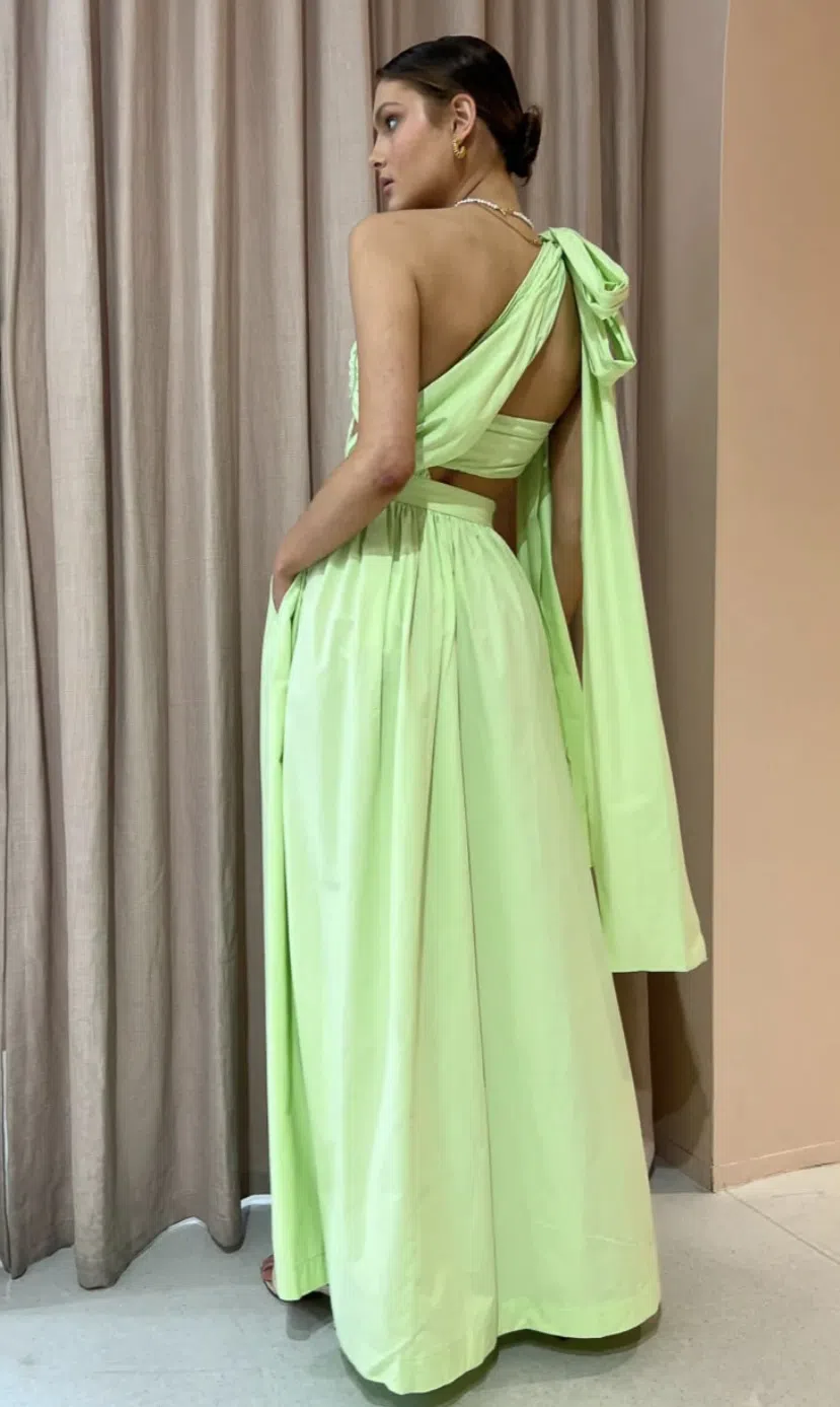 Bondi Born St Tropez Maxi Dress Green Size AU 10 | The Volte