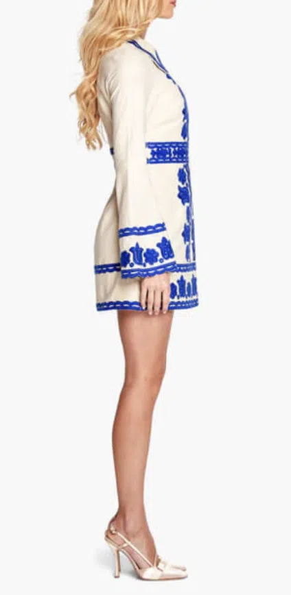 Alice McCall Wild Horses Mini Jacket Dress Blue Embroidery Size 8 / S | The  Volte