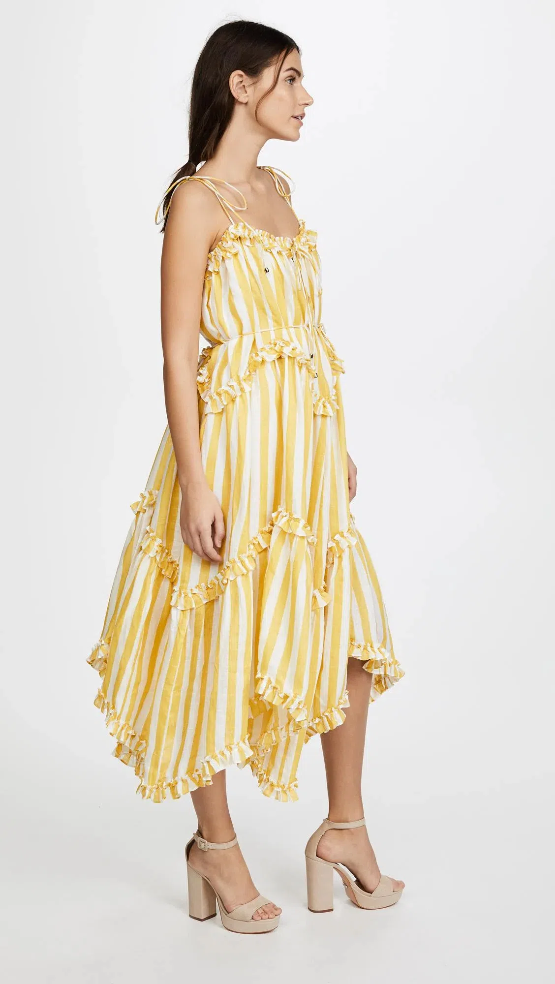 official jersey dress Taupe Draped jersey loop dress main image 0
