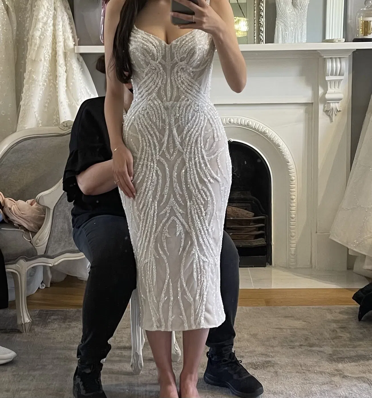 knee length dresses for ladies Gigi – Pallas Couture main image 1