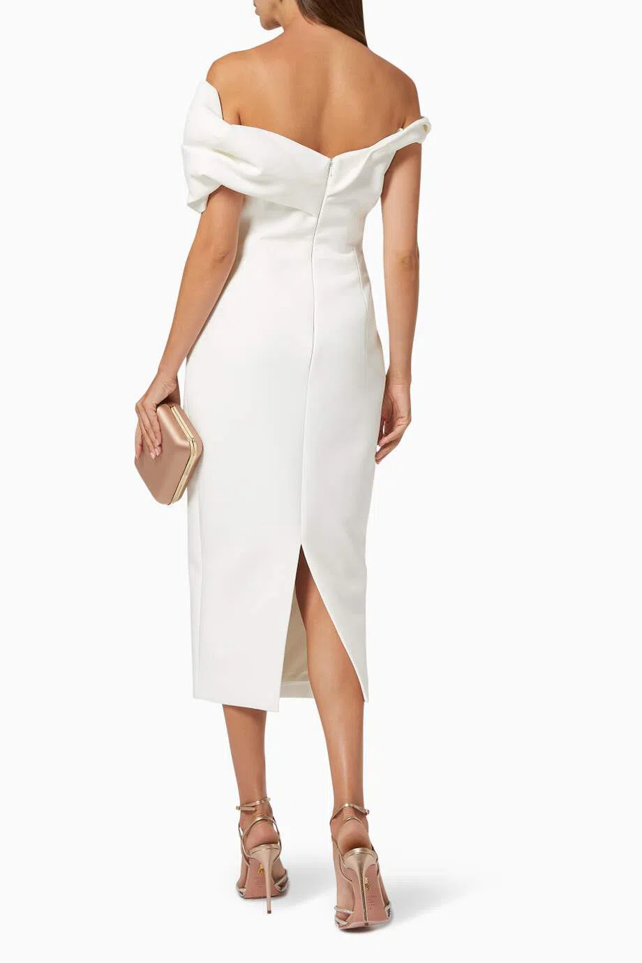 Aje Bonjour Asymmetric Midi Dress Ivory Size 8 | The Volte